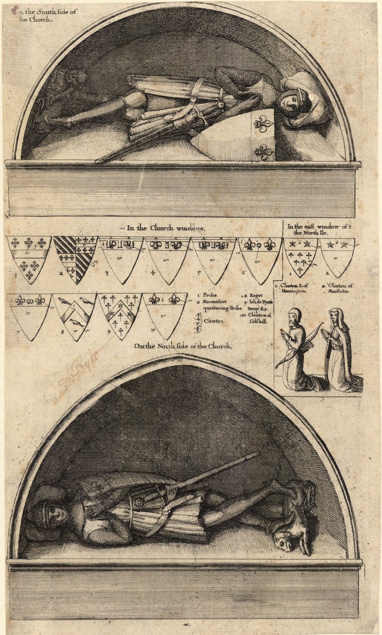 Clinton -familien (monument) av Wenceslaus Hollar