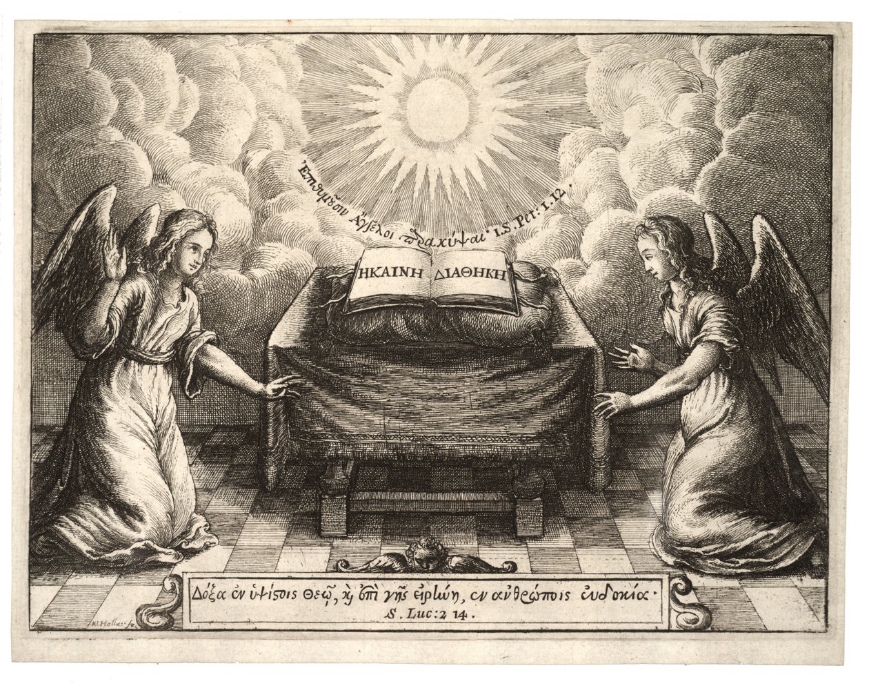 Nattverdbord. Stat 1 av Wenceslaus Hollar