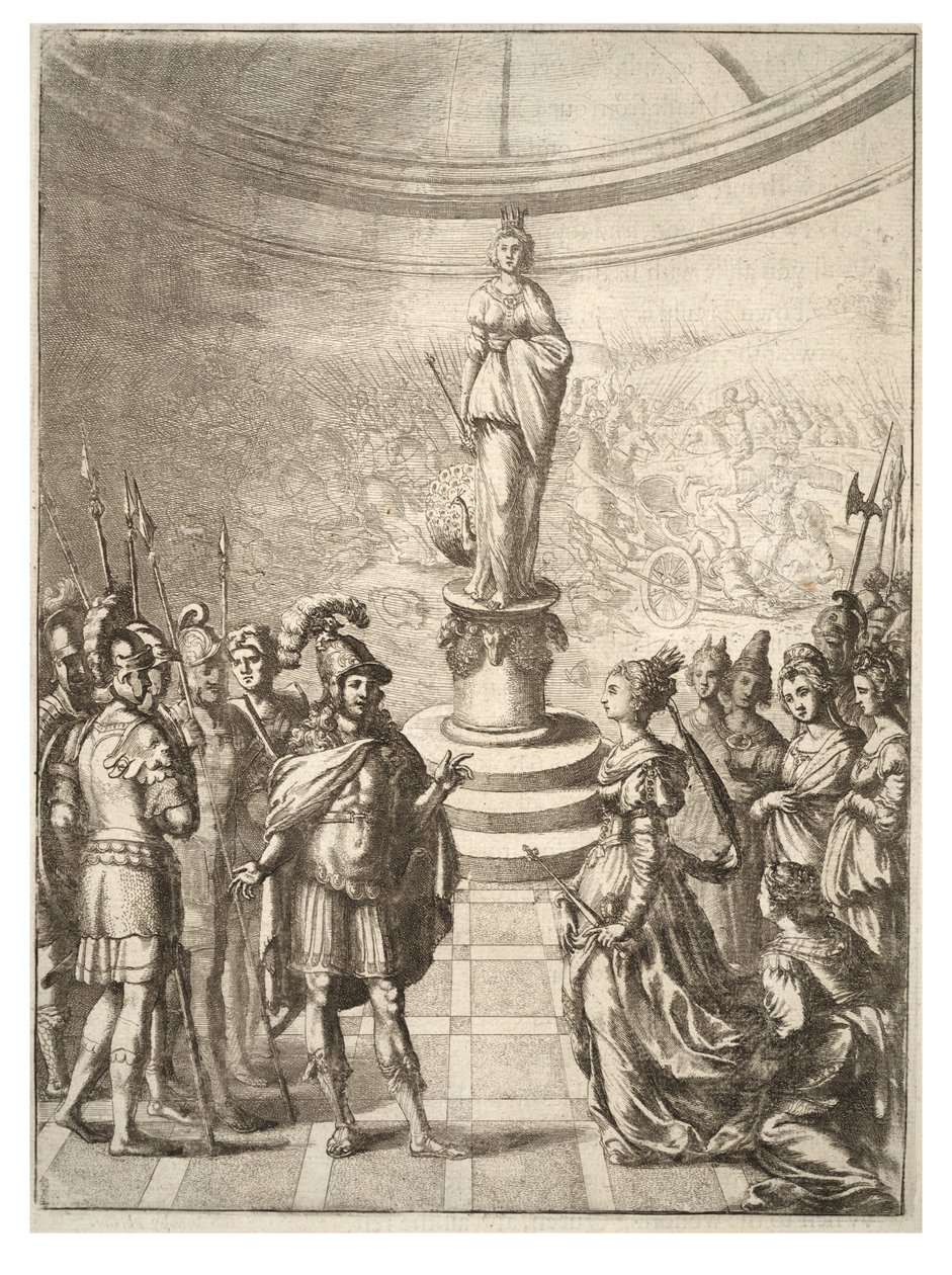 Dido og Aeneas. Stat 5 av Wenceslaus Hollar