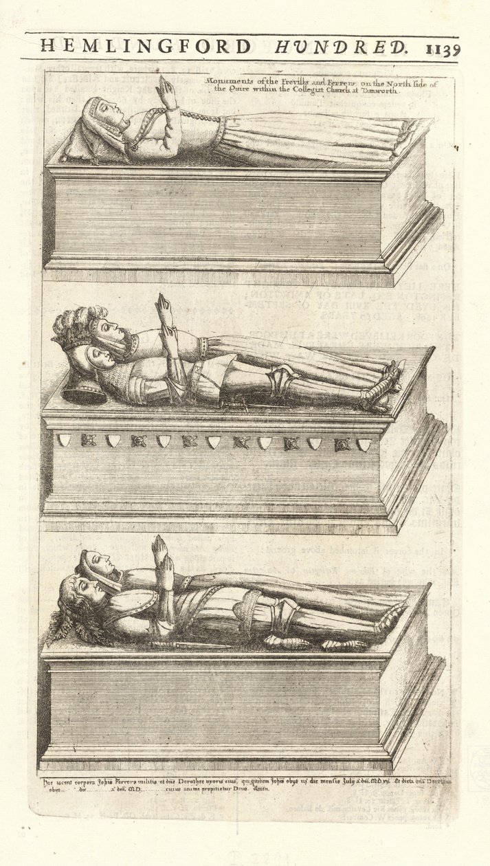 Frevill og Ferrers (monument) av Wenceslaus Hollar