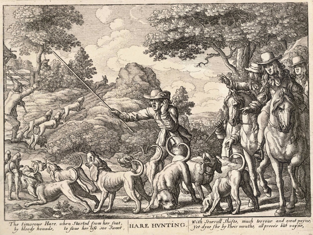 Harejakt av Wenceslaus Hollar