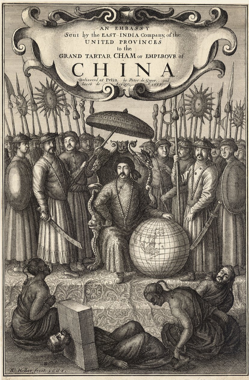 Jan Nieuhoff. En ambassade fra East India Company til keiseren i Kina. Stat 1 av Wenceslaus Hollar
