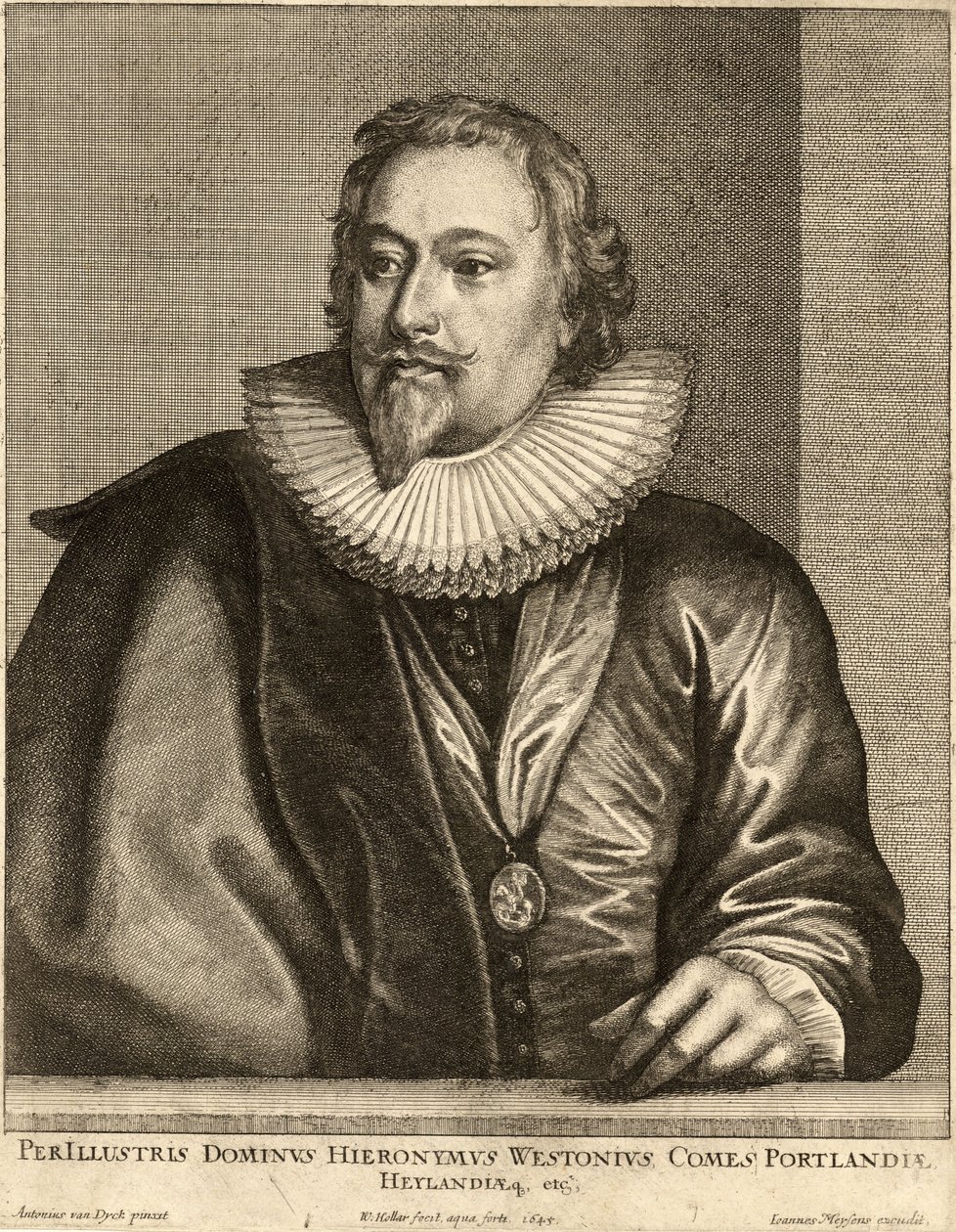 Richard Weston, jarl av Portland. Stat 1 av Wenceslaus Hollar