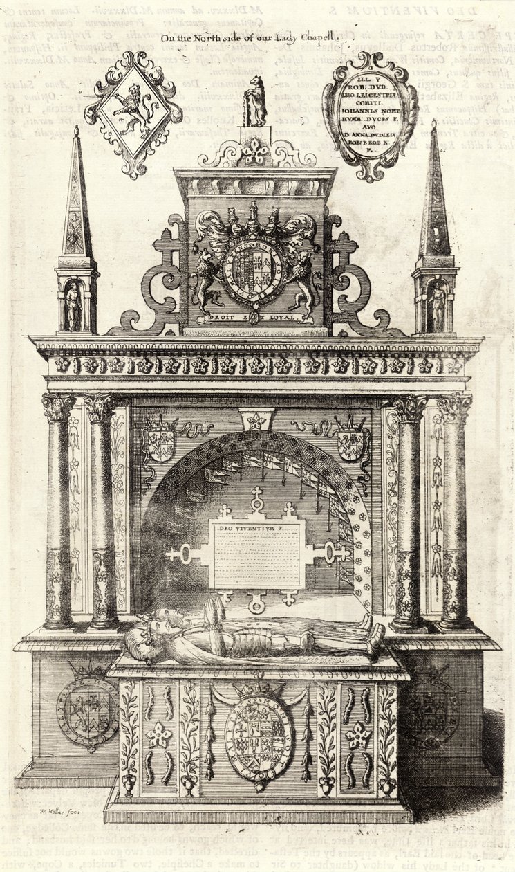 Robert Dudley, jarl av Leicester (monument) av Wenceslaus Hollar