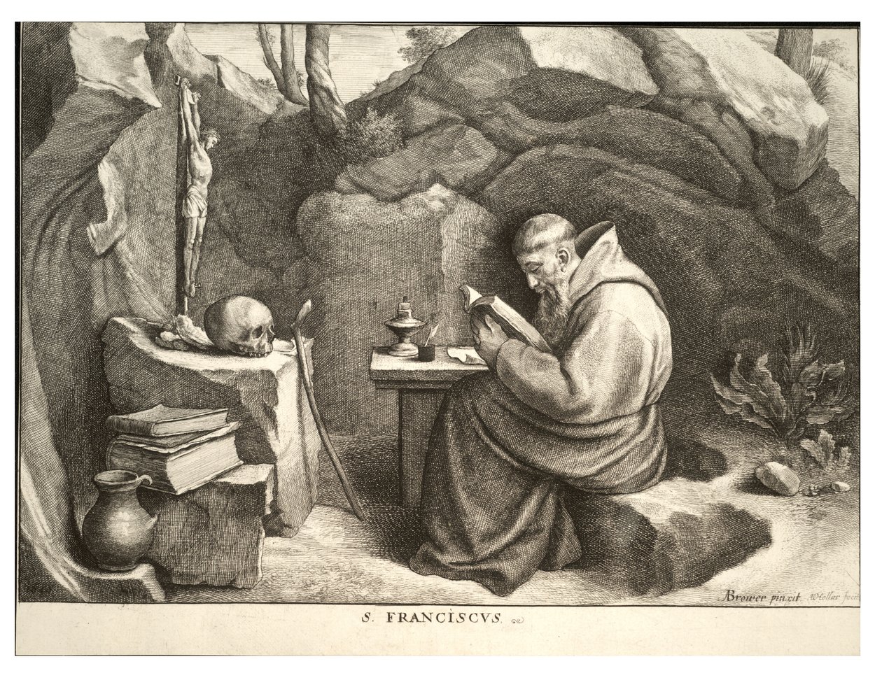 St. Francis av Wenceslaus Hollar