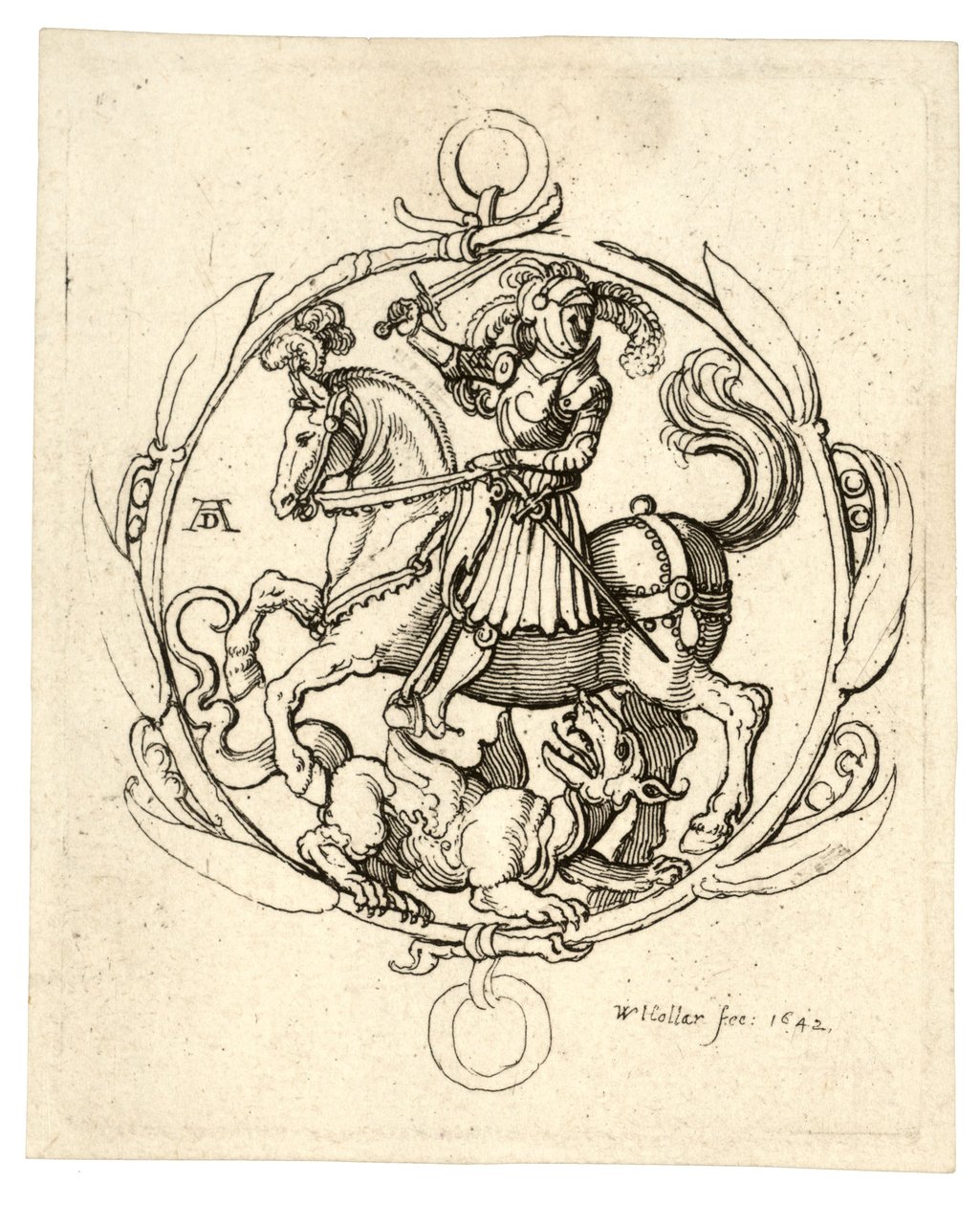St. George og dragen av Wenceslaus Hollar