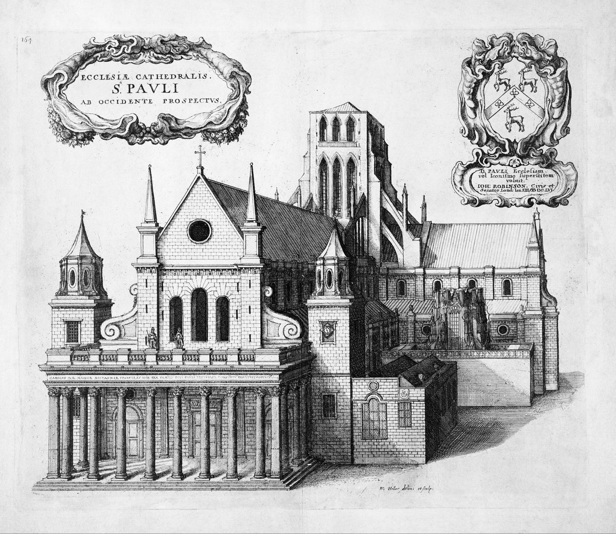 St. Pauls fra vest av Wenceslaus Hollar