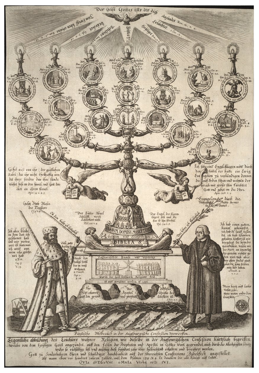 Augsburg -bekjennelsen. Stat 2 av Wenceslaus Hollar