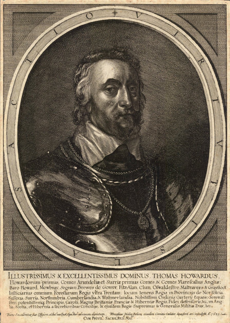Thomas, jarl av Arundel. Stat 3 av Wenceslaus Hollar