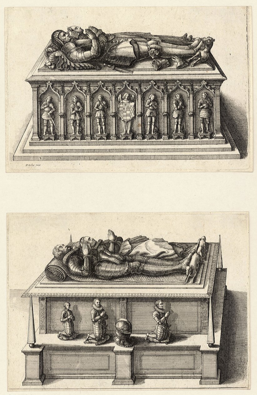 To graver av Wenceslaus Hollar