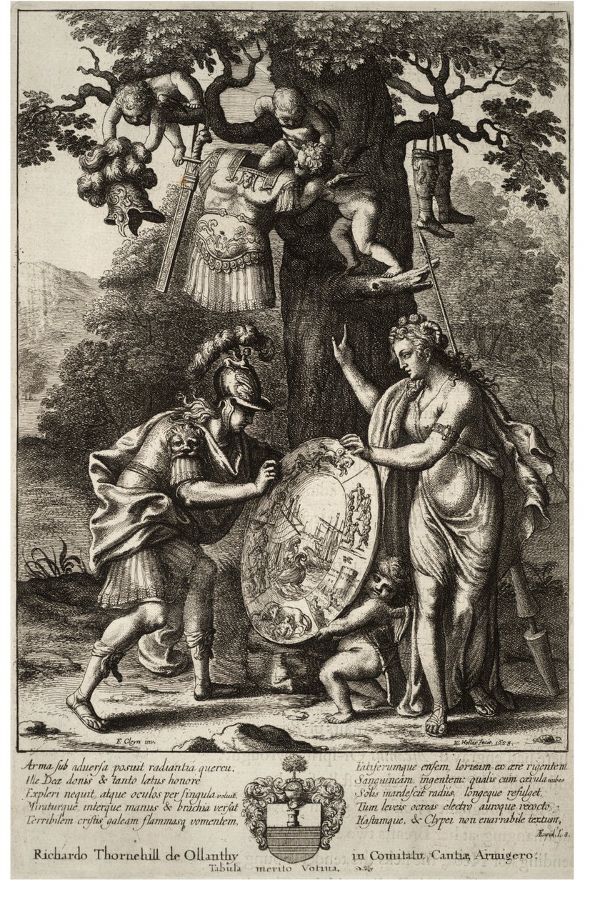 Venus tar med seg Aeneas sine våpen. Stat 2 av Wenceslaus Hollar