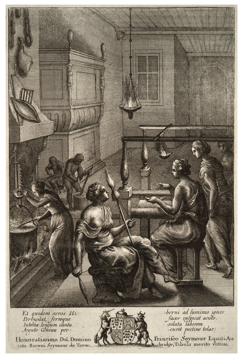 Kvinner på jobb. Stat 1 av Wenceslaus Hollar