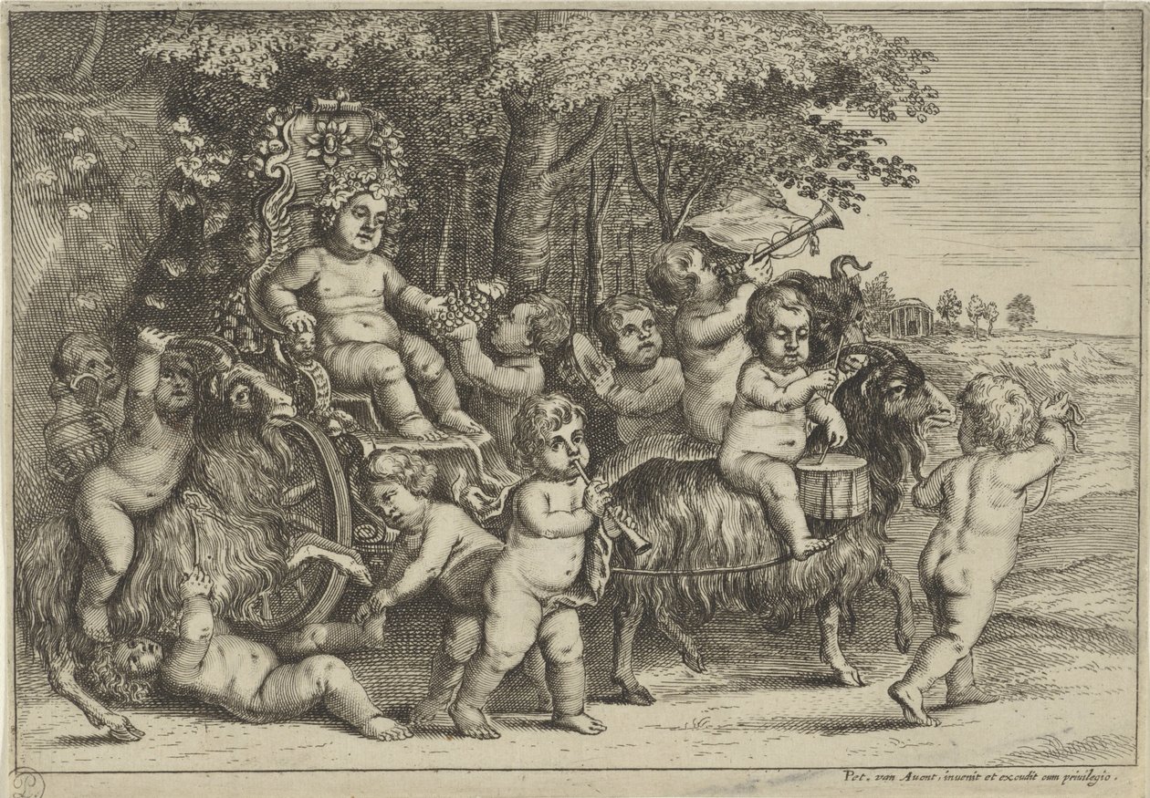 Prosesjon av bacchant og gutter på geiter av Wenceslaus Hollar (rejected attribution)