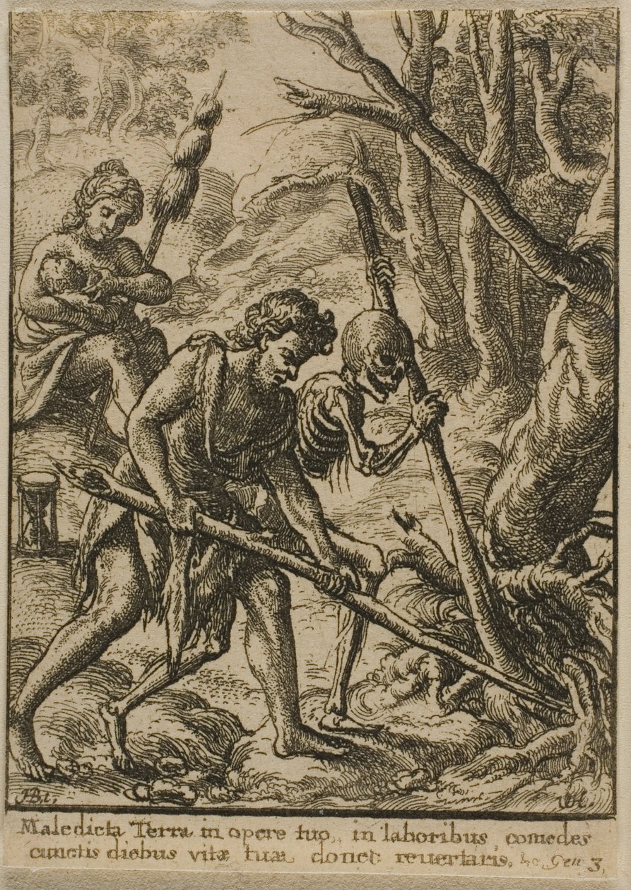 Adam som pløyer av Wenceslaus Hollar