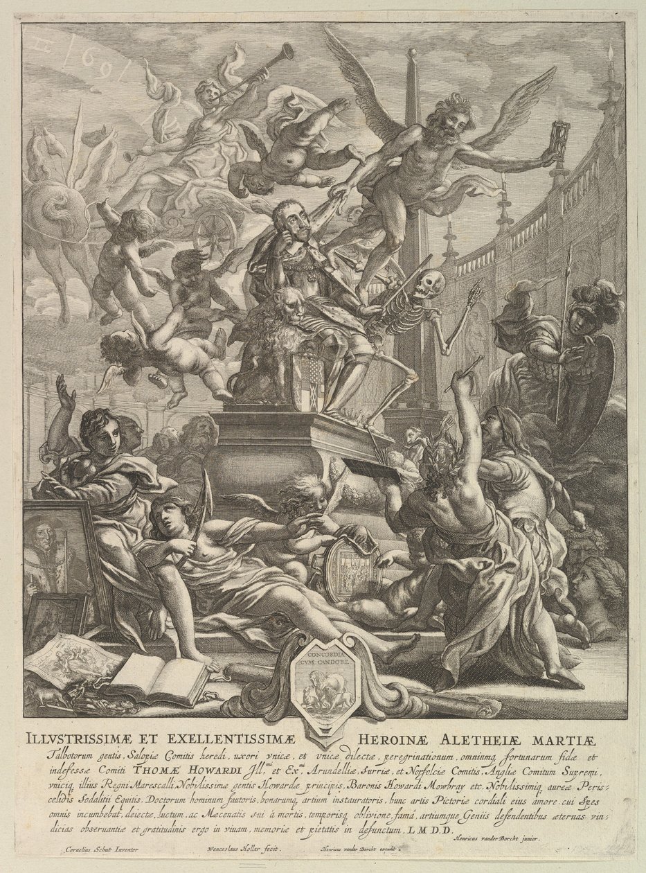 Allegori om jarlen av Arundels død, ca. 1646. av Wenceslaus Hollar