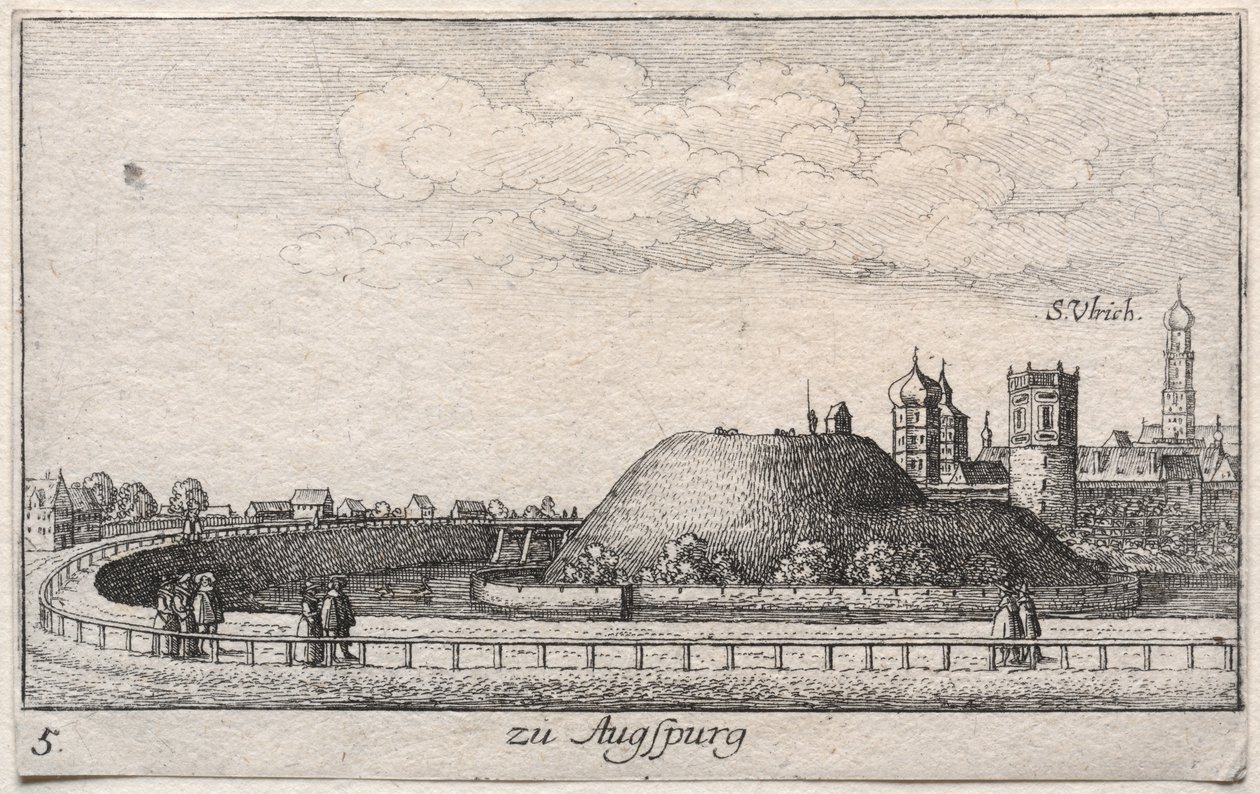 Noen interessante steder...: Plate 5, Augsburg av Wenceslaus Hollar