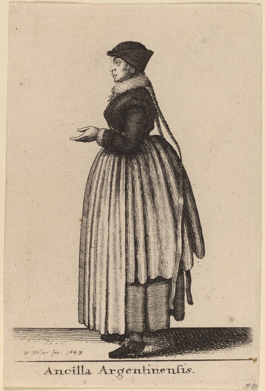 Argentinsk hushjelp av Wenceslaus Hollar