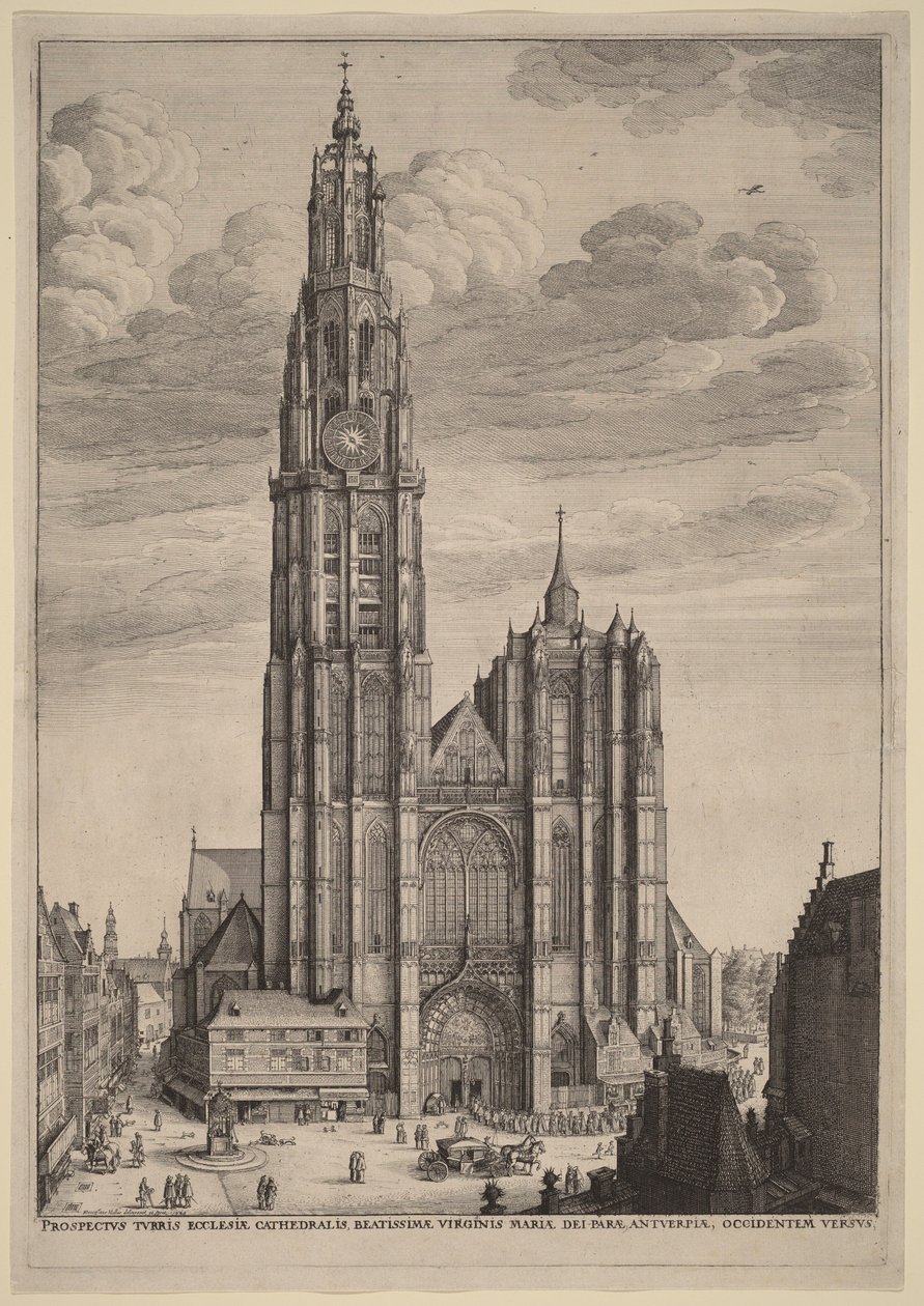 Antwerpen katedral av Wenceslaus Hollar