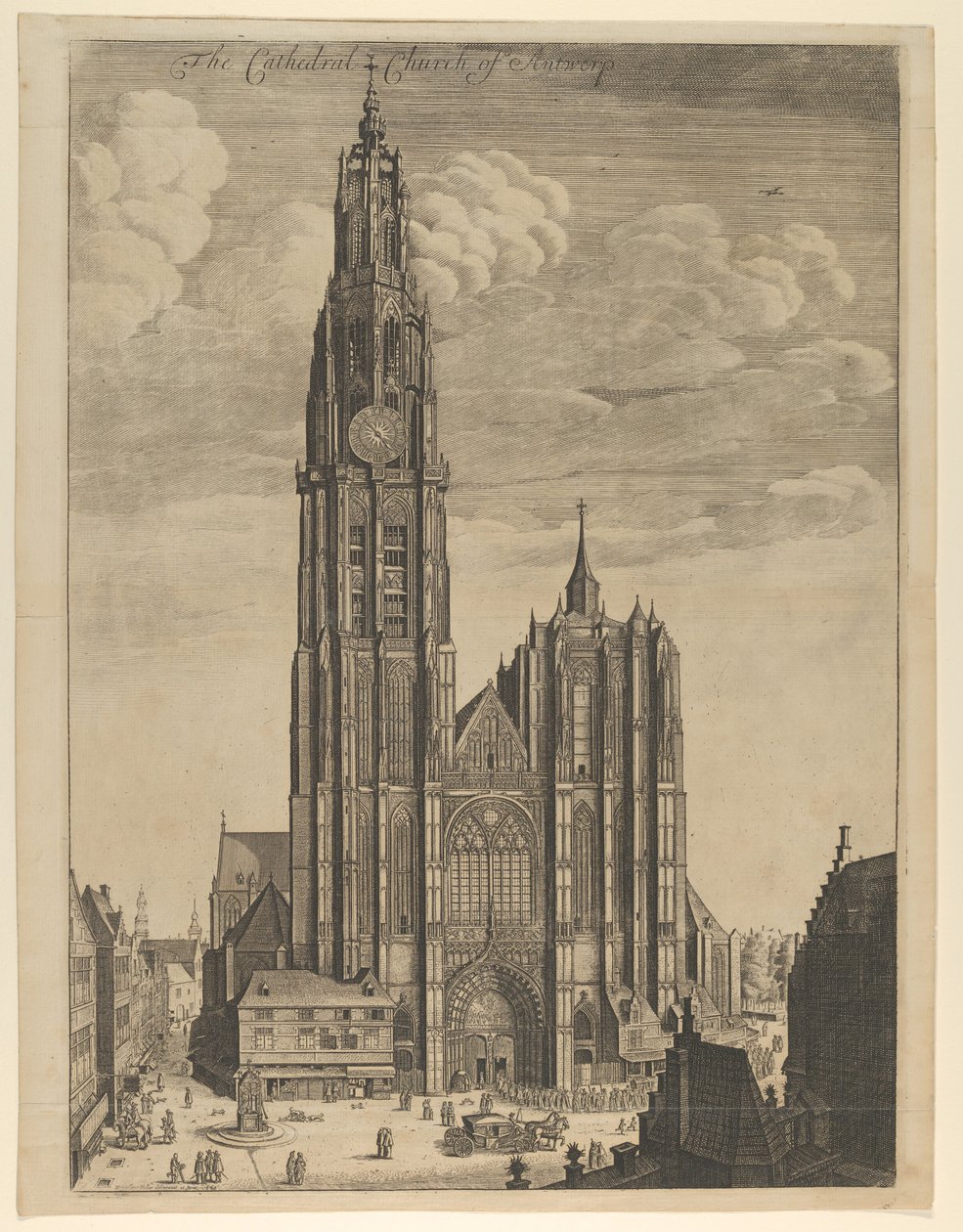 Antwerpen katedralprospekt Tvrris Ecclesiae Cathedralis, 1649., 1649. av Wenceslaus Hollar