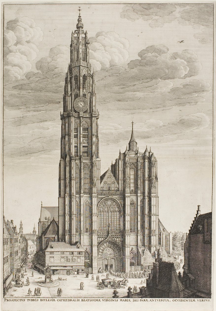 Antwerpen katedral av Wenceslaus Hollar