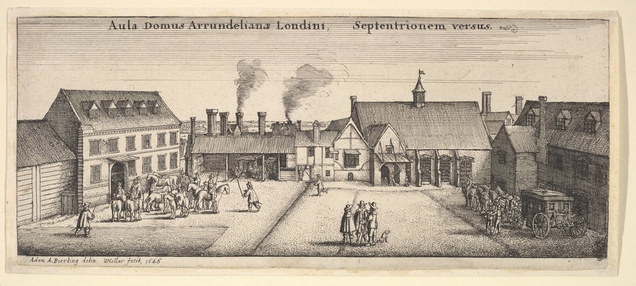 Arundel House fra nord, 1646. av Wenceslaus Hollar