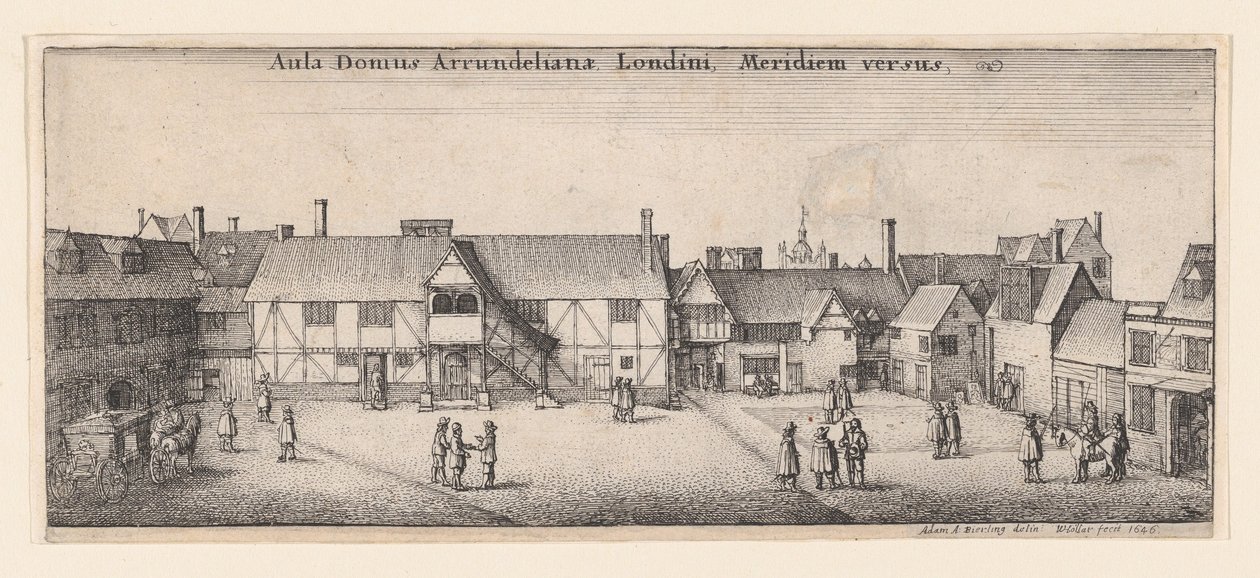 Arundel-huset fra sør, 1646., 1646. av Wenceslaus Hollar