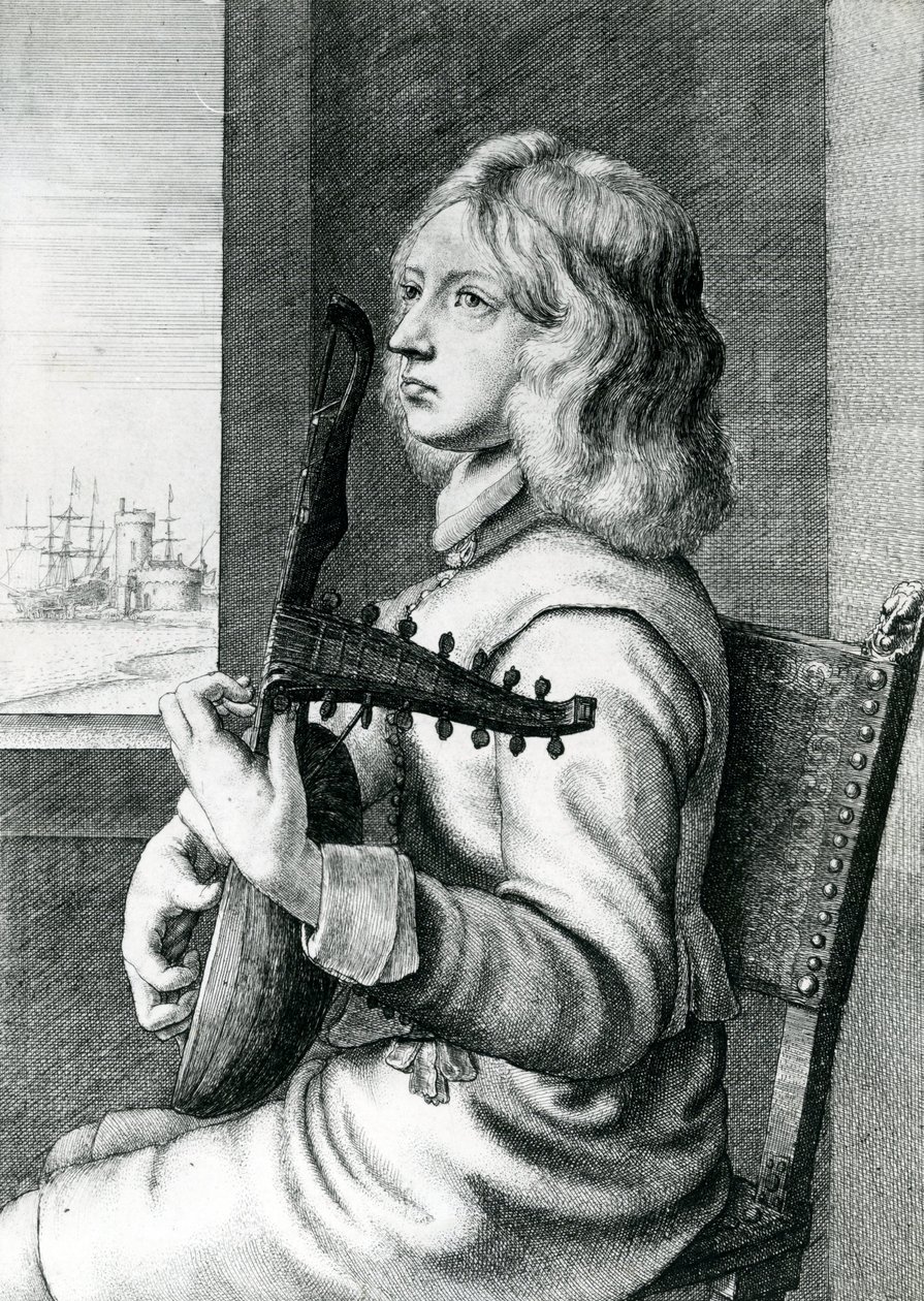 Barokk lutspiller av Wenceslaus Hollar
