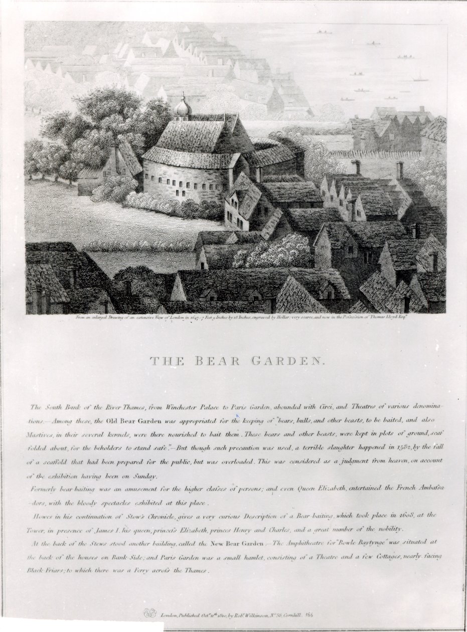 Bjørnehagen, 1647 av Wenceslaus Hollar