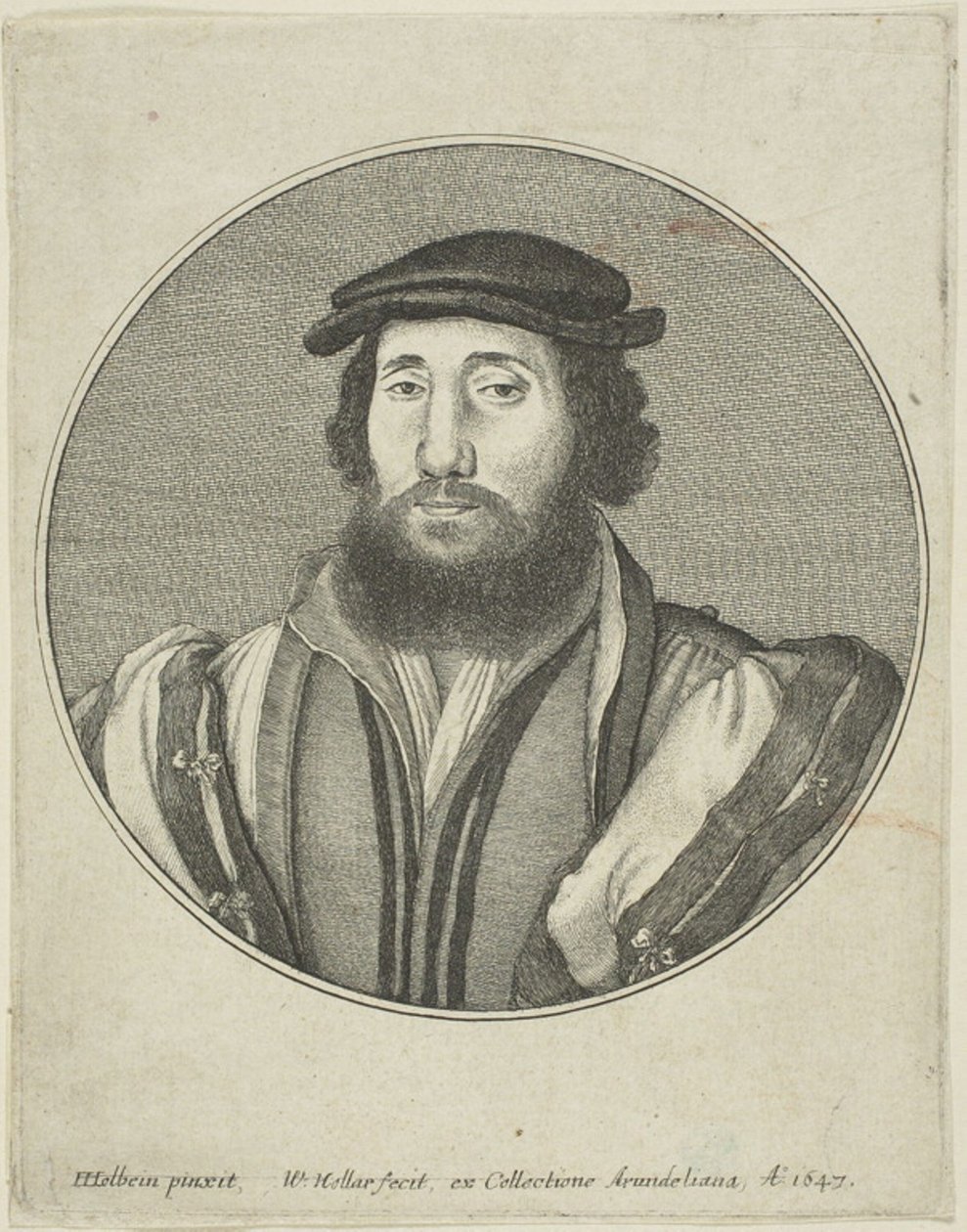Skjeggete mann av Wenceslaus Hollar