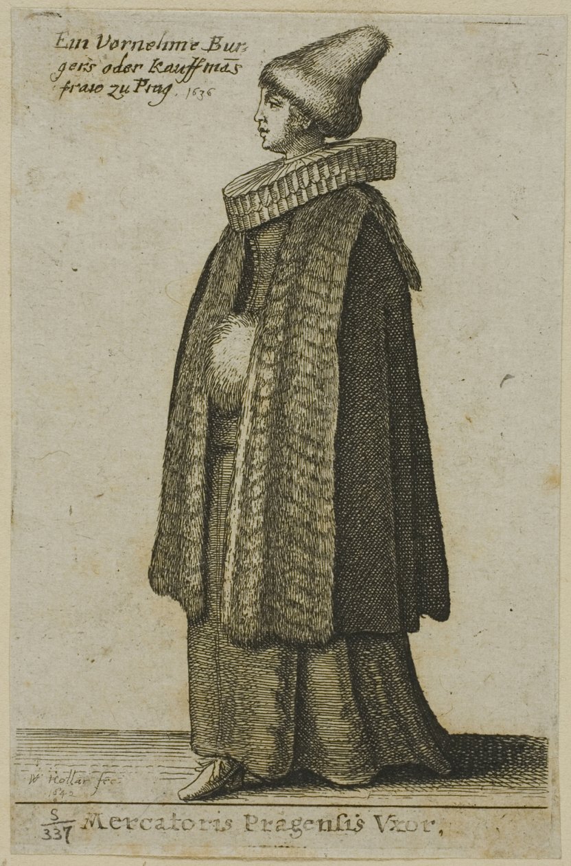 Bohemsk kvinne av god kvalitet av Wenceslaus Hollar
