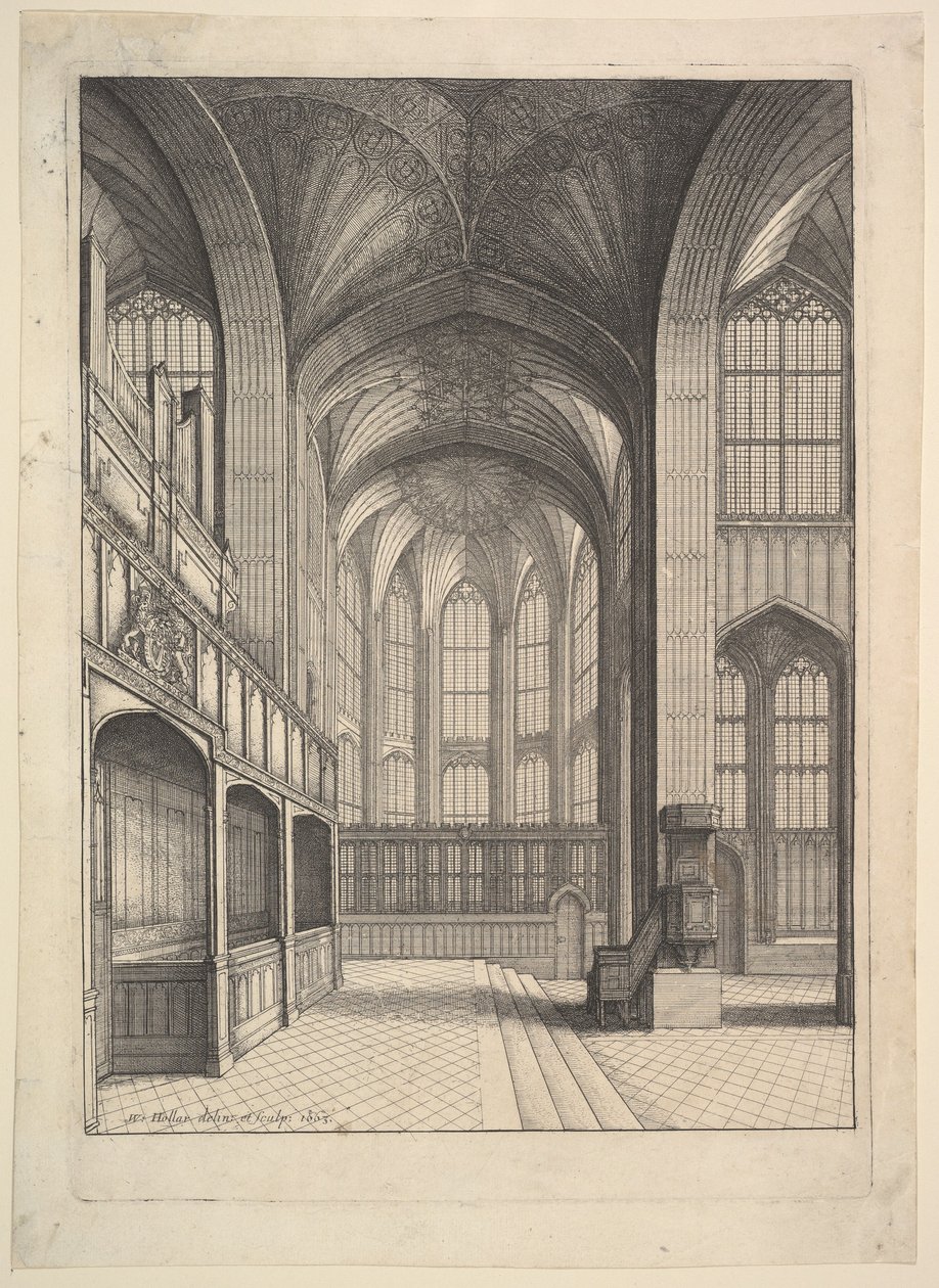 Brays Chapel i St. Georges Chapel, Windsor., 1663. av Wenceslaus Hollar