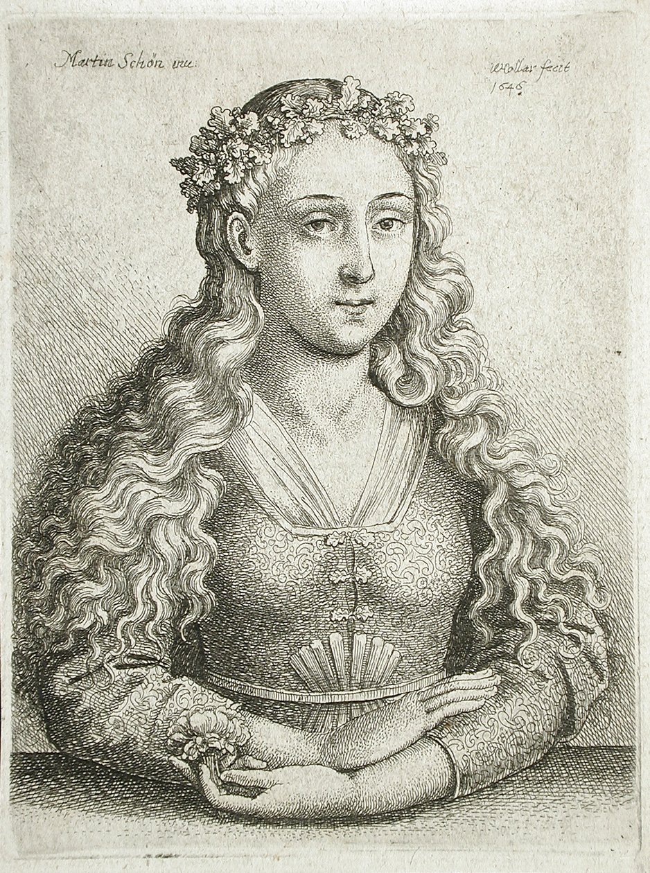 Byste av en kvinne av Wenceslaus Hollar