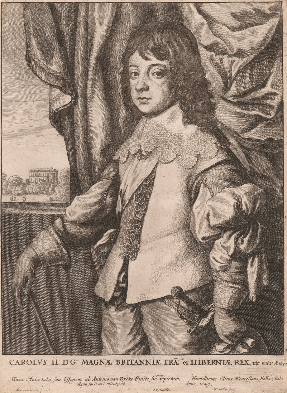Karl II. DG: Storbritannia Fra. og kongen av Irland, etc. av Wenceslaus Hollar