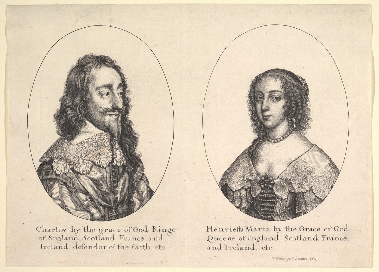Charles I og Henrietta Maria, 1641. av Wenceslaus Hollar