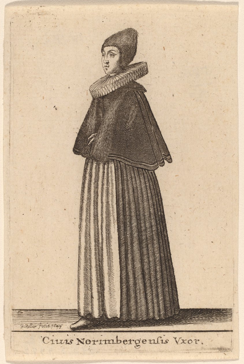 Kone til en borger av Nürnberg av Wenceslaus Hollar