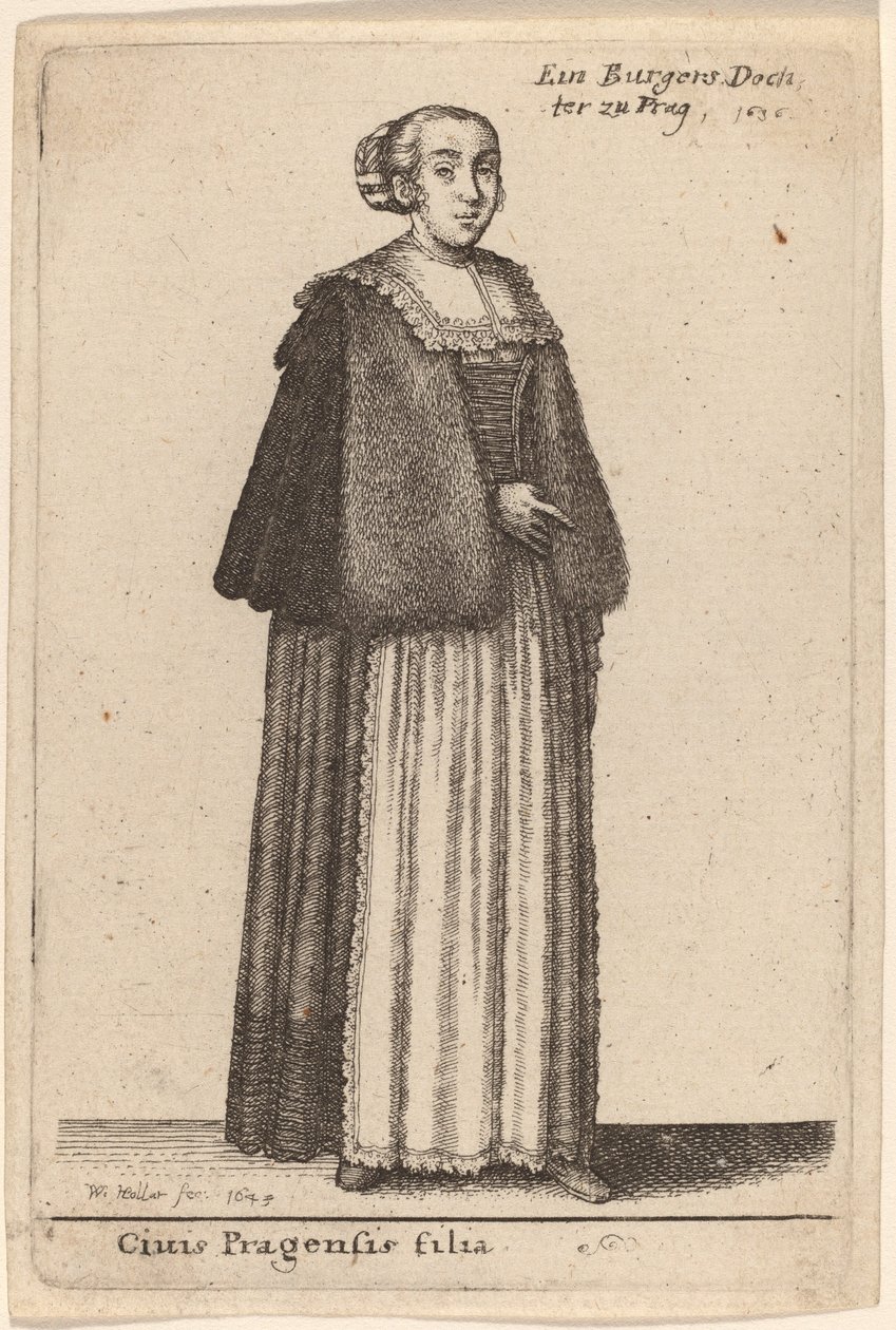 Datter av en borger i Praha av Wenceslaus Hollar