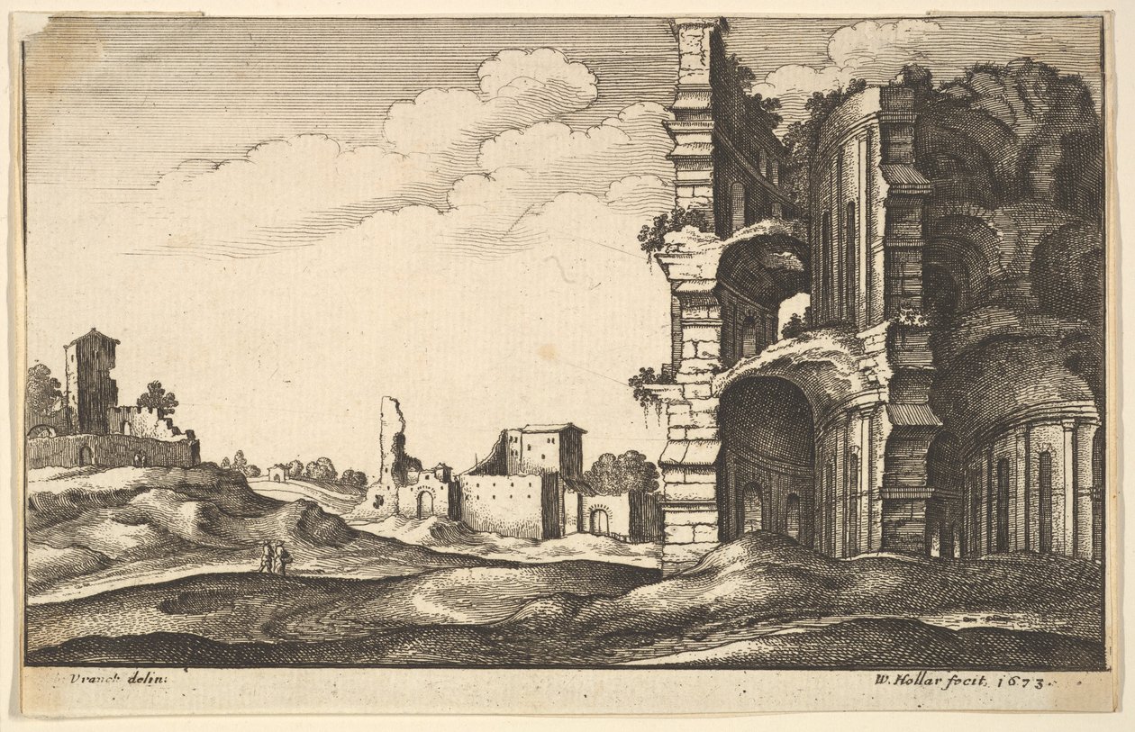 Klassiske ruiner, 1673. av Wenceslaus Hollar