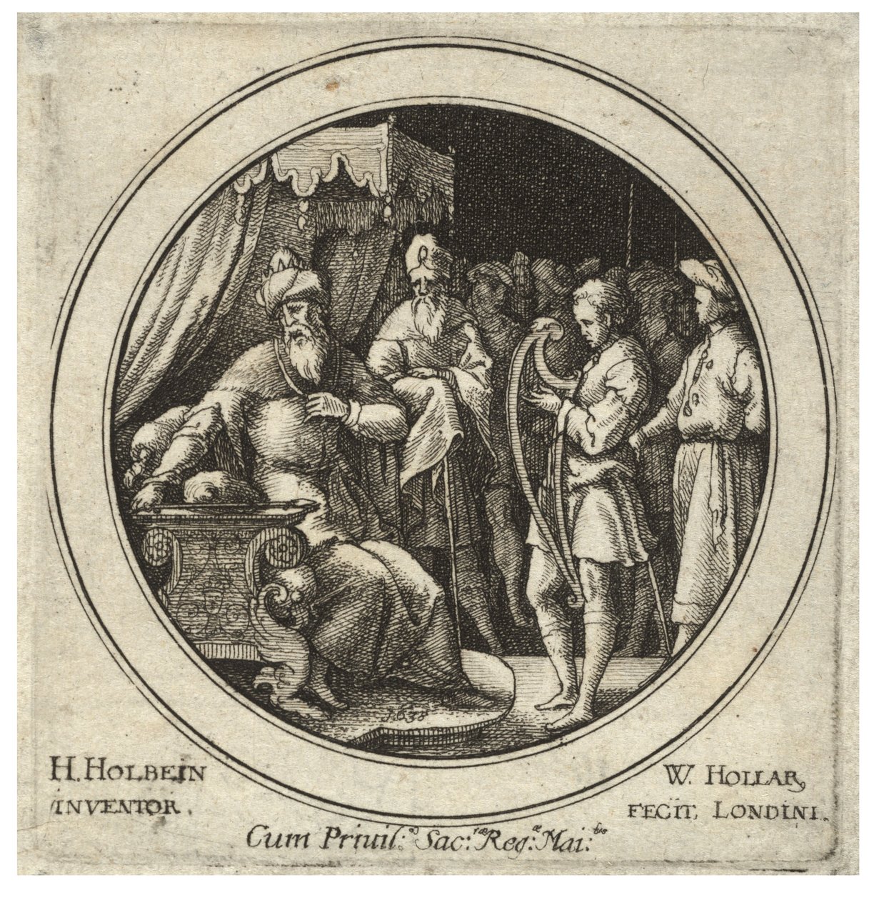 David foran Saul. Tilstand 2 av Wenceslaus Hollar
