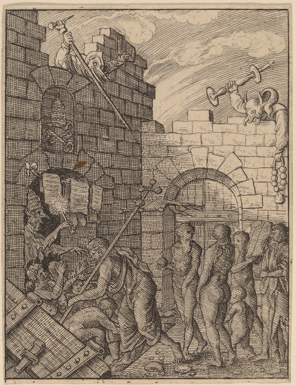 Nedstigning til helvete av Wenceslaus Hollar