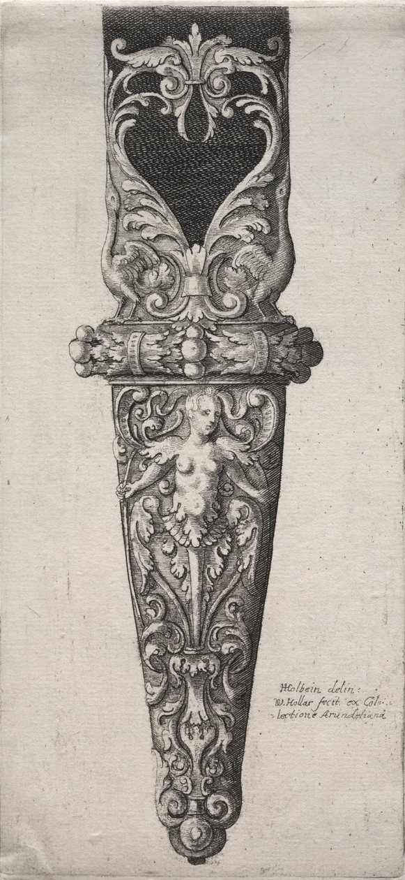 Design for dolkskjede. av Wenceslaus Hollar