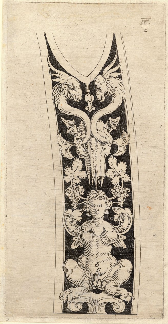 Design for en slire, fra en tegning av Albrecht Durer av Wenceslaus Hollar
