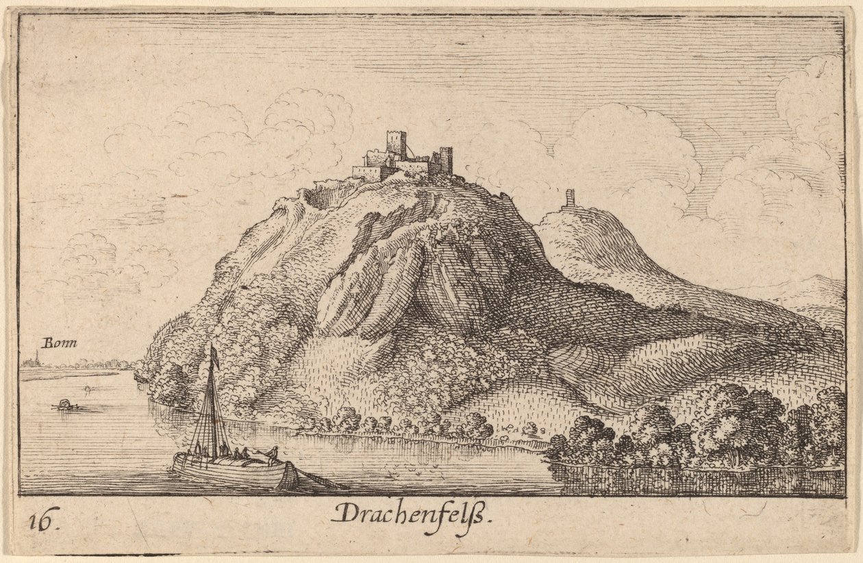 Drachenfels av Wenceslaus Hollar