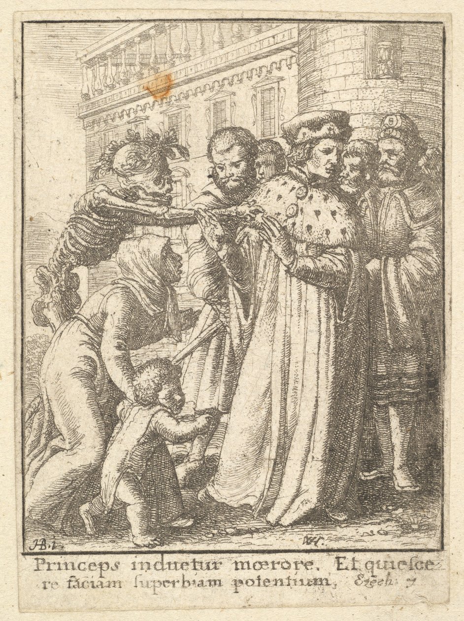 Duke, fra Dødedansen, 1651. av Wenceslaus Hollar