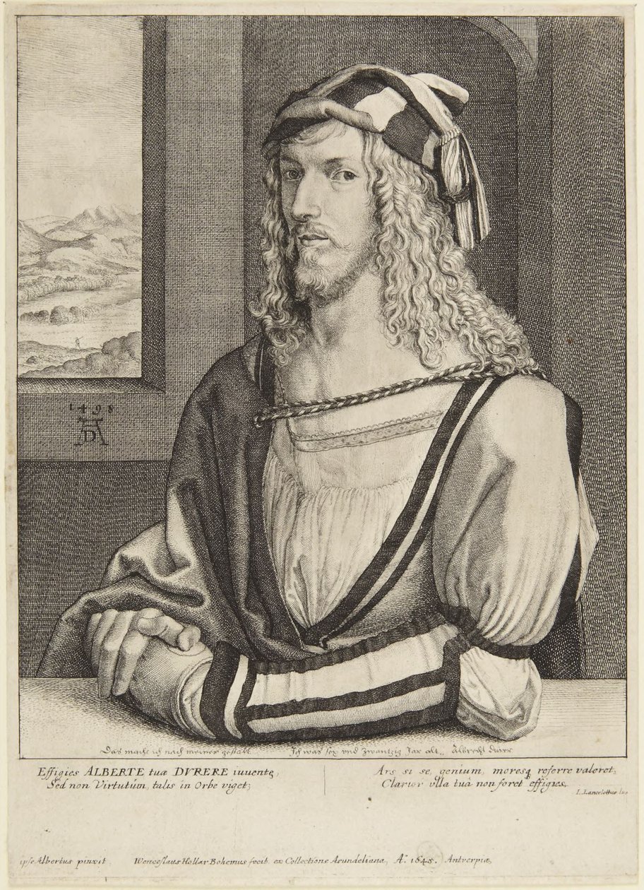 Dürer som ung mann av Wenceslaus Hollar