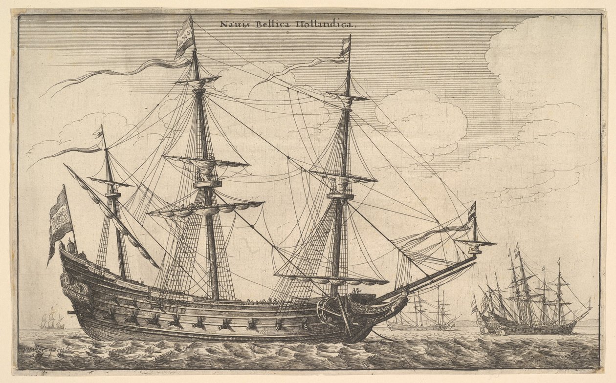 Nederlandsk krigsskip, 1647. av Wenceslaus Hollar