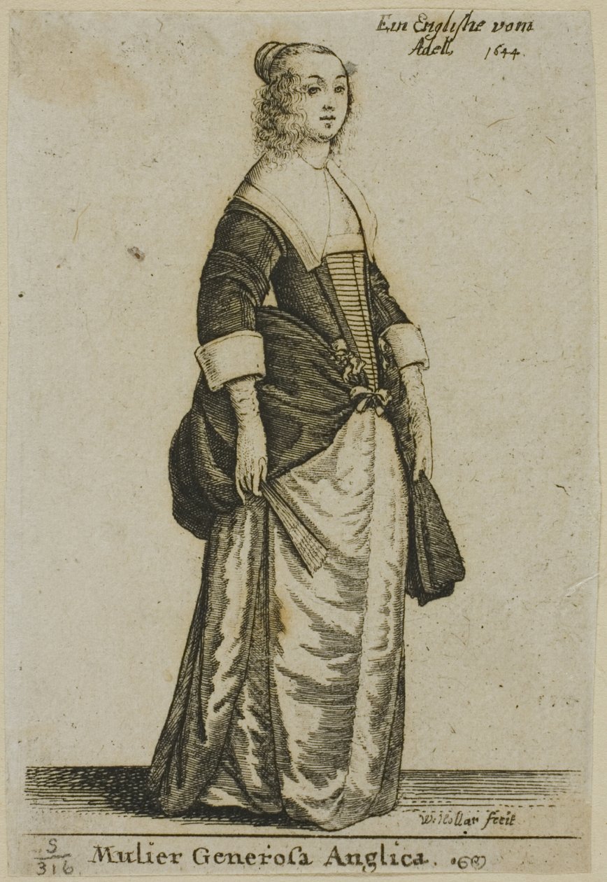 Engelsk Gentlewoman av Wenceslaus Hollar