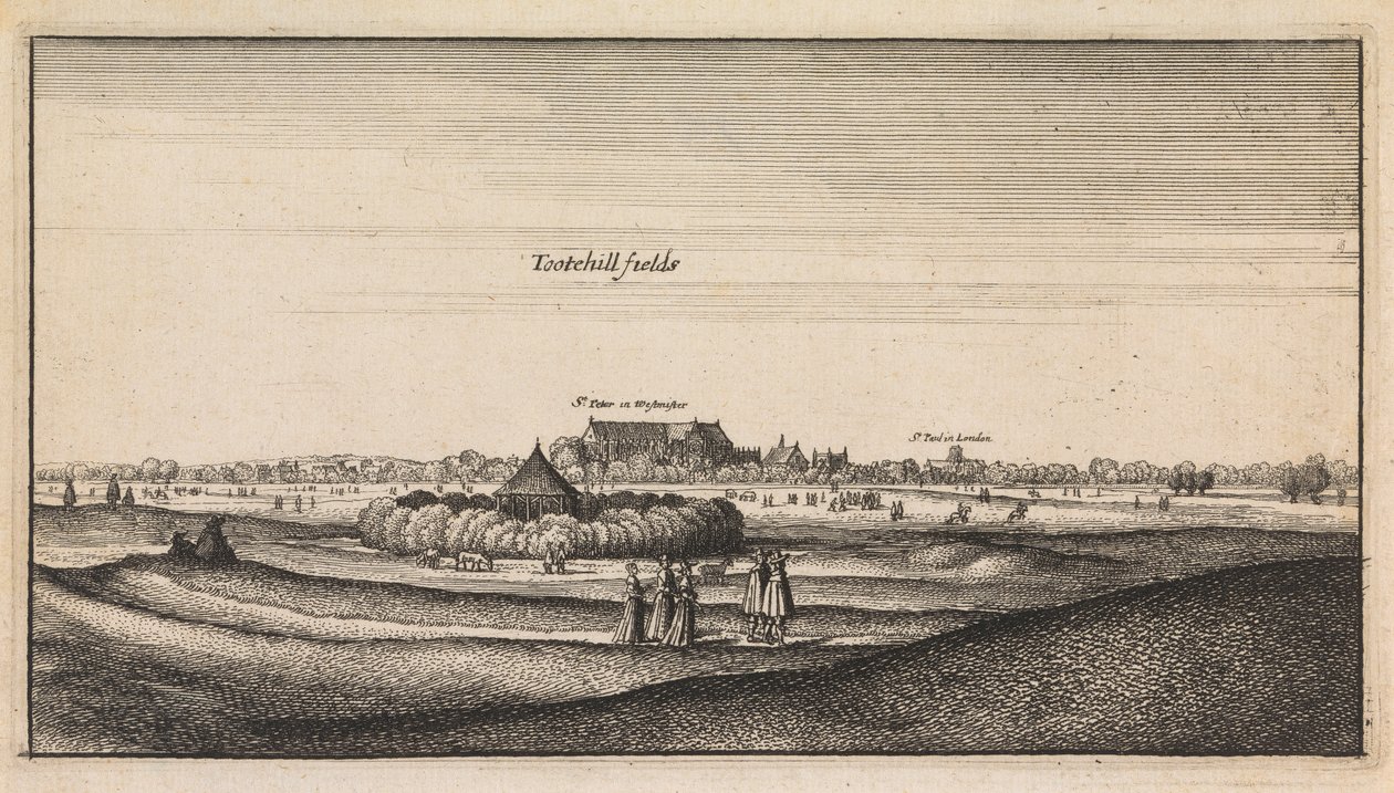 Engelsk utsikt: Tootehill Fields av Wenceslaus Hollar