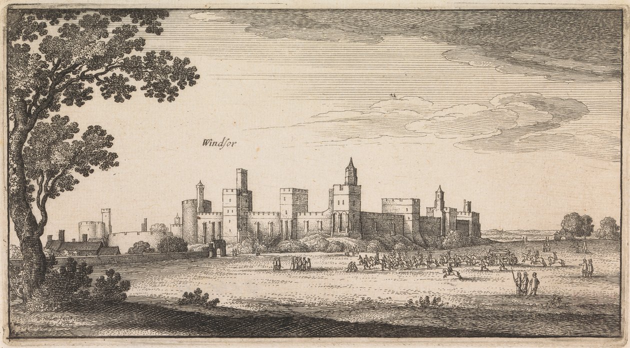 Engelsk utsikt: Windsor av Wenceslaus Hollar