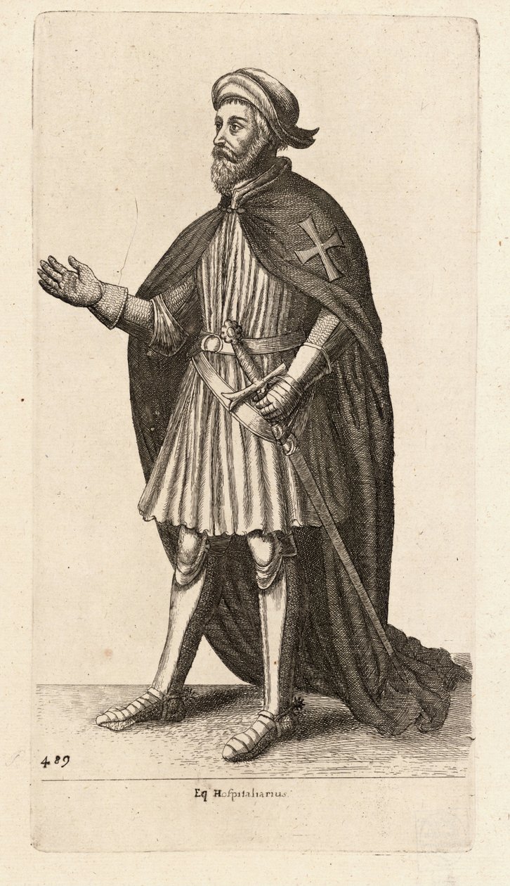 Ekv. Hospitaliarius. Tilstand 2 av Wenceslaus Hollar