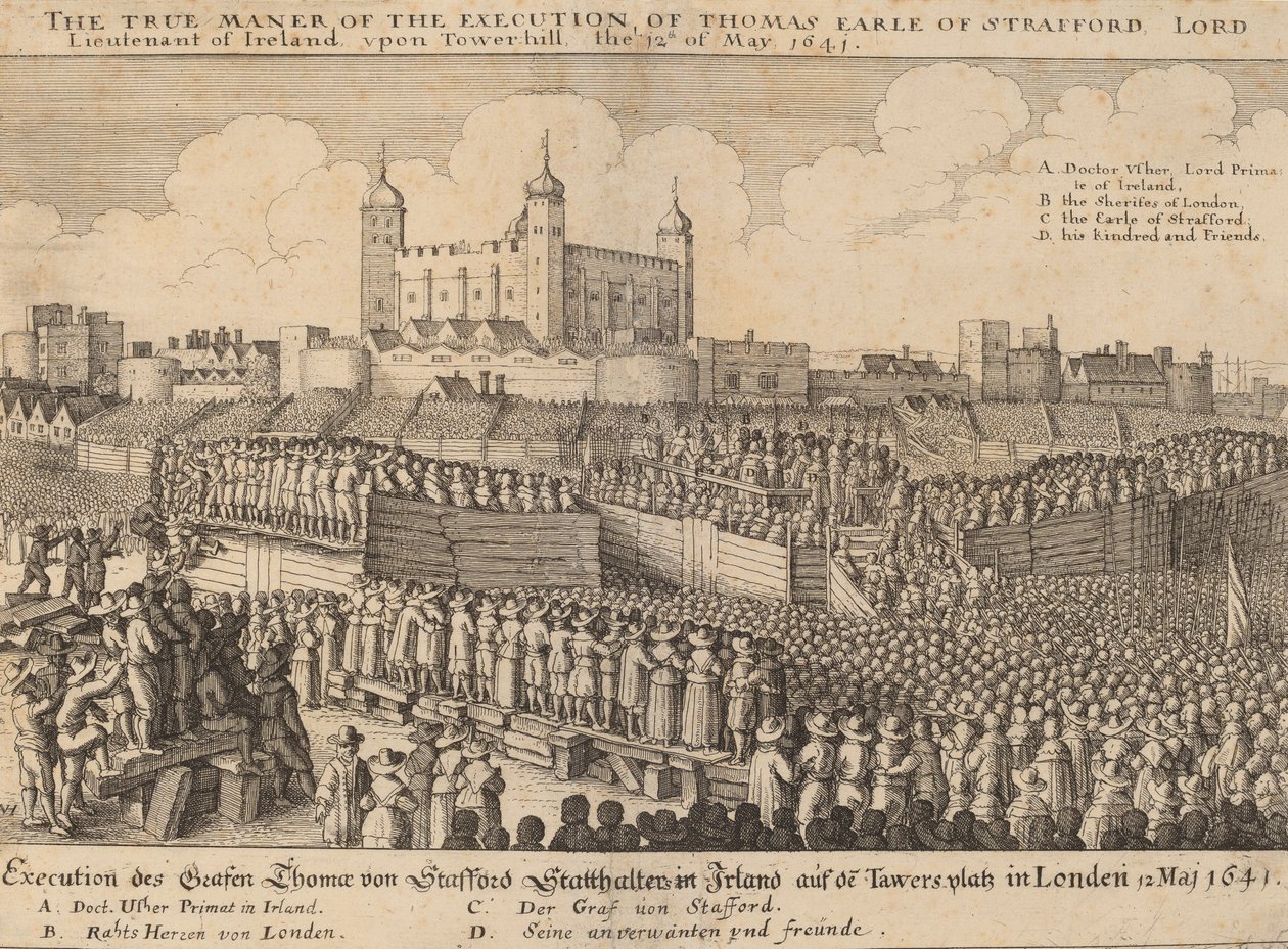 Henrettelse av Thomas Wentworth, 1641. av Wenceslaus Hollar